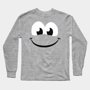 Cute Toon Eyes Smiley Face Long Sleeve T-Shirt